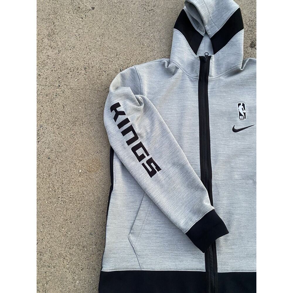 Nike Sacramento Kings Full Zip Showtime Hoodie Size Large Gray - Picture 3 of 12